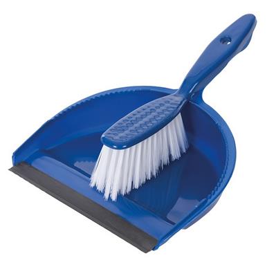 plastic dustpan & brush