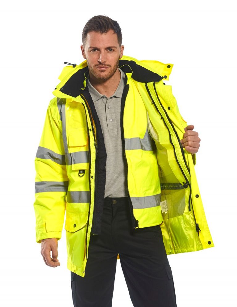 Portwest S427 hivis 7 in 1 breathable traffic jacket - Safety Clothing ...