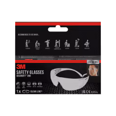 3M™ Safety Glasses SecureFit™ 200, Clear Lens x20 - Image 4